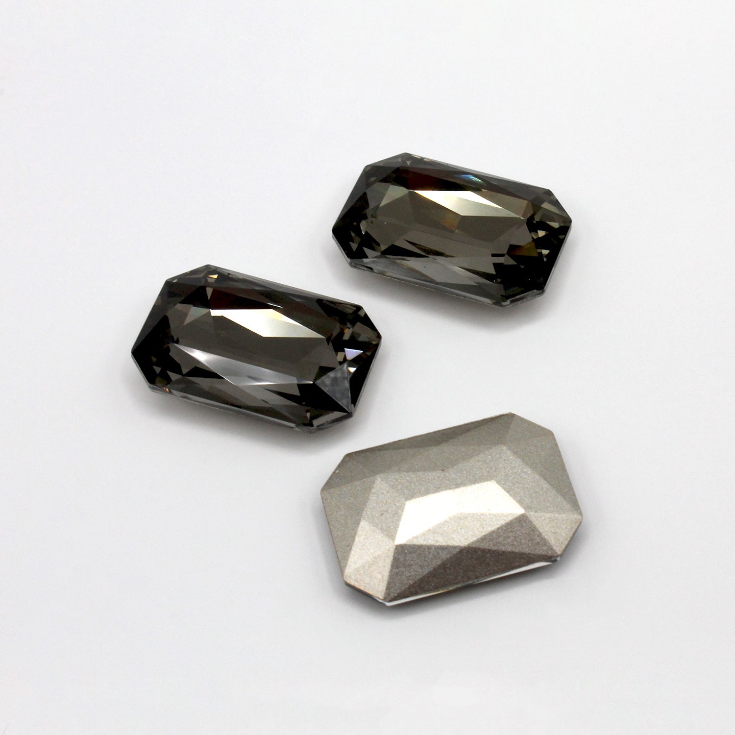 Cabochon ottagono vetro grande Black diamond